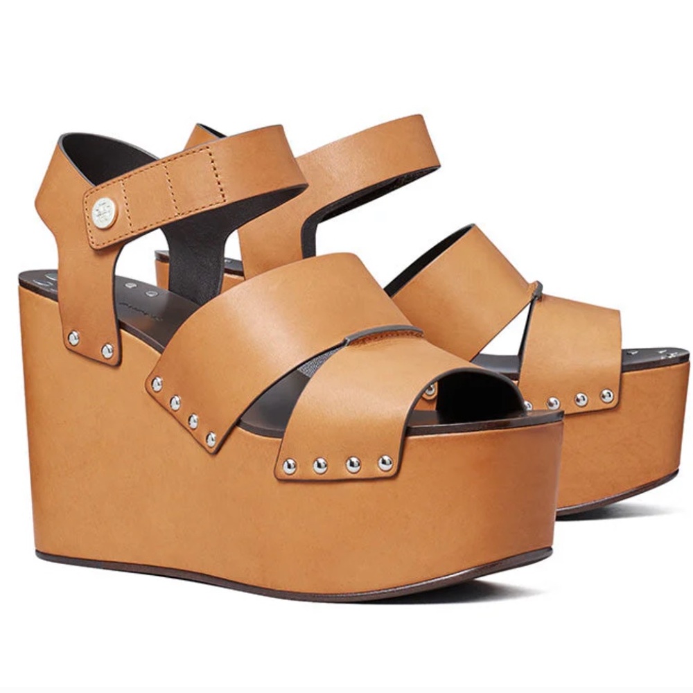 Tory Burch Studded Platform Wedge